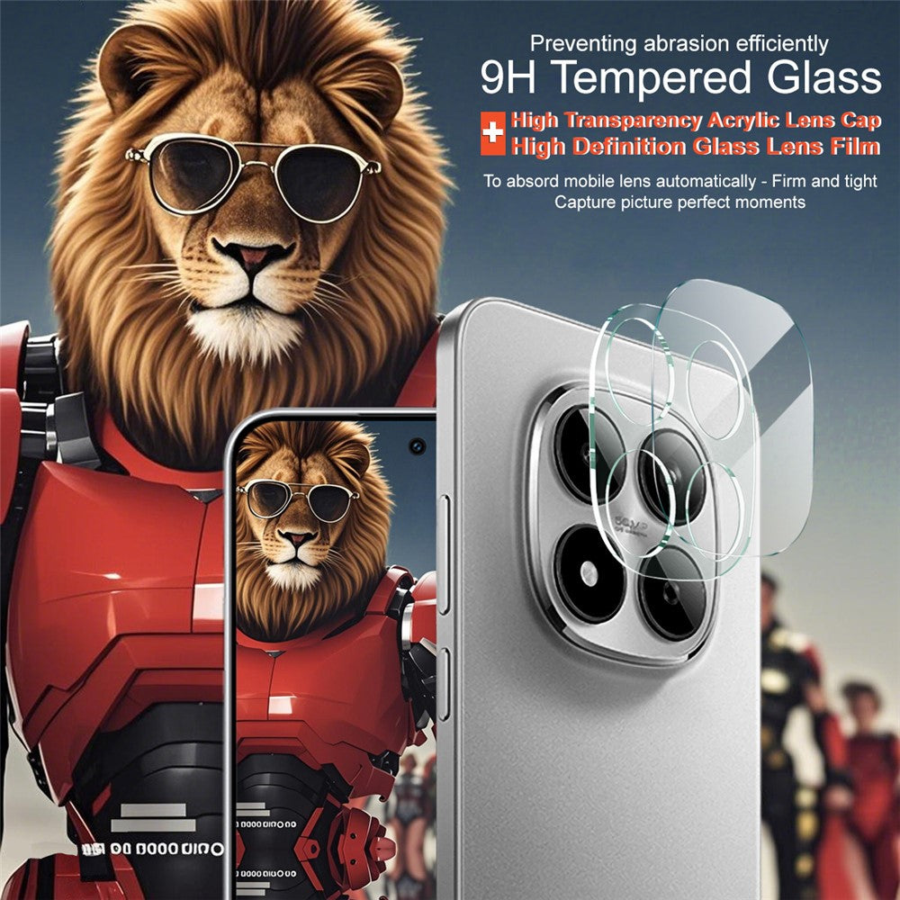 Tempered Glass Camera Lens Film+Acrylic Lens Cap IMAK For Xiaomi Redmi Poco M8 Pro 5G / Note 15 Pro 5G (Global) / Note 15 Pro+ 5G (Global)