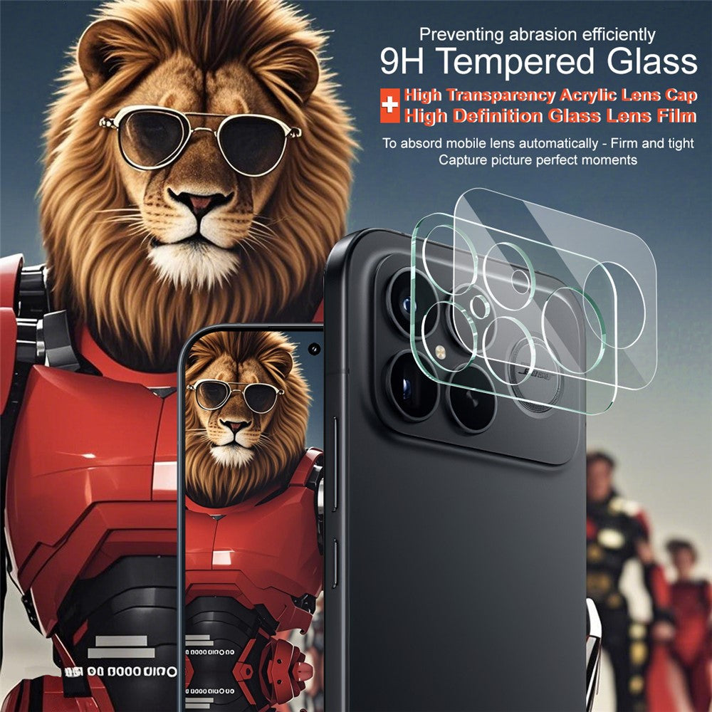 IMAK For Xiaomi Redmi K90 Pro Max 5G / Poco F8 Ultra Tempered Glass Camera Lens Protector + Acrylic Lens Cap