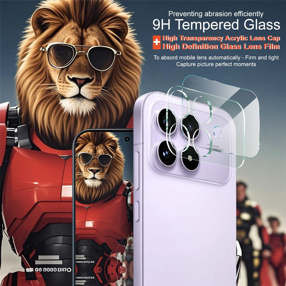 IMAK For Xiaomi Redmi K90 5G / Poco F8 Pro 5G Tempered Glass Full Cover Camera Lens Protector + Acrylic Lens Cap