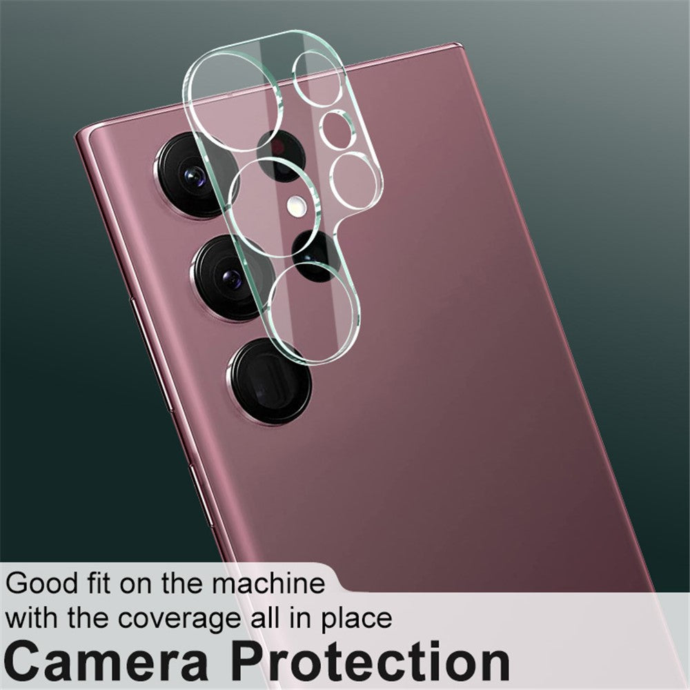 IMAK Ultra Clear Anti-scratch Camera Lens Protector for Samsung Galaxy S23 Ultra, Anti-explosion Integrated Tempered Glass Lens Film + Acrylic Lens Cap