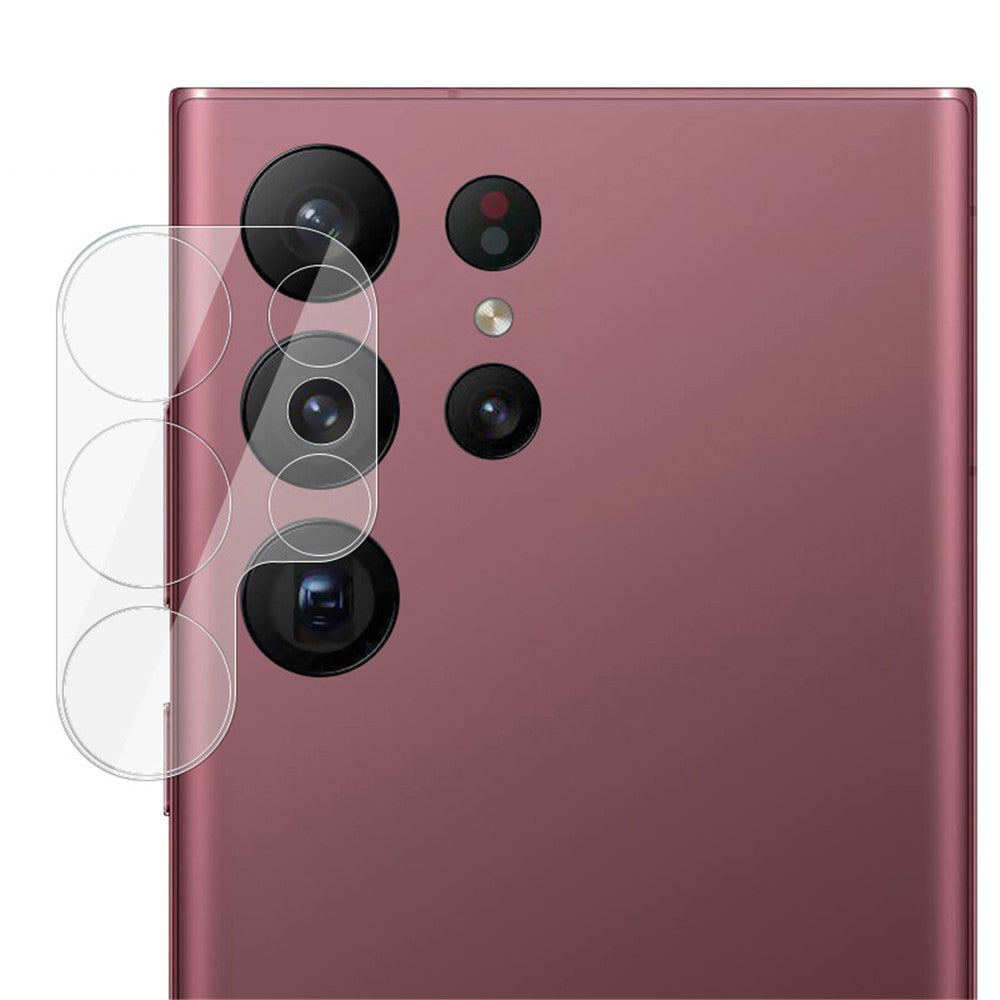 IMAK Ultra Clear Anti-scratch Camera Lens Protector for Samsung Galaxy S23 Ultra, Anti-explosion Integrated Tempered Glass Lens Film + Acrylic Lens Cap