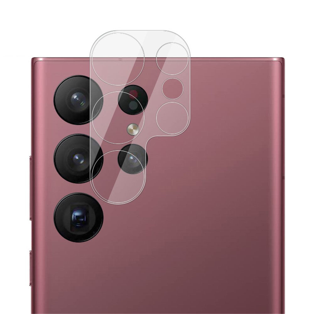 IMAK Ultra Clear Anti-scratch Camera Lens Protector for Samsung Galaxy S23 Ultra, Anti-explosion Integrated Tempered Glass Lens Film + Acrylic Lens Cap