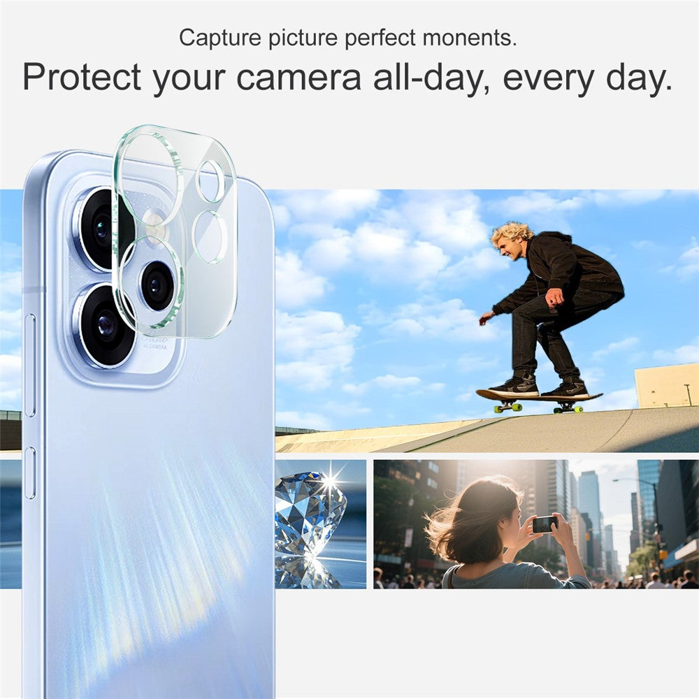 Tempered Glass Camera Lens Film+Acrylic Lens Cap IMAK For Oppo Reno15 Pro Max 5G (Global) / Reno15 Pro 5G (China)