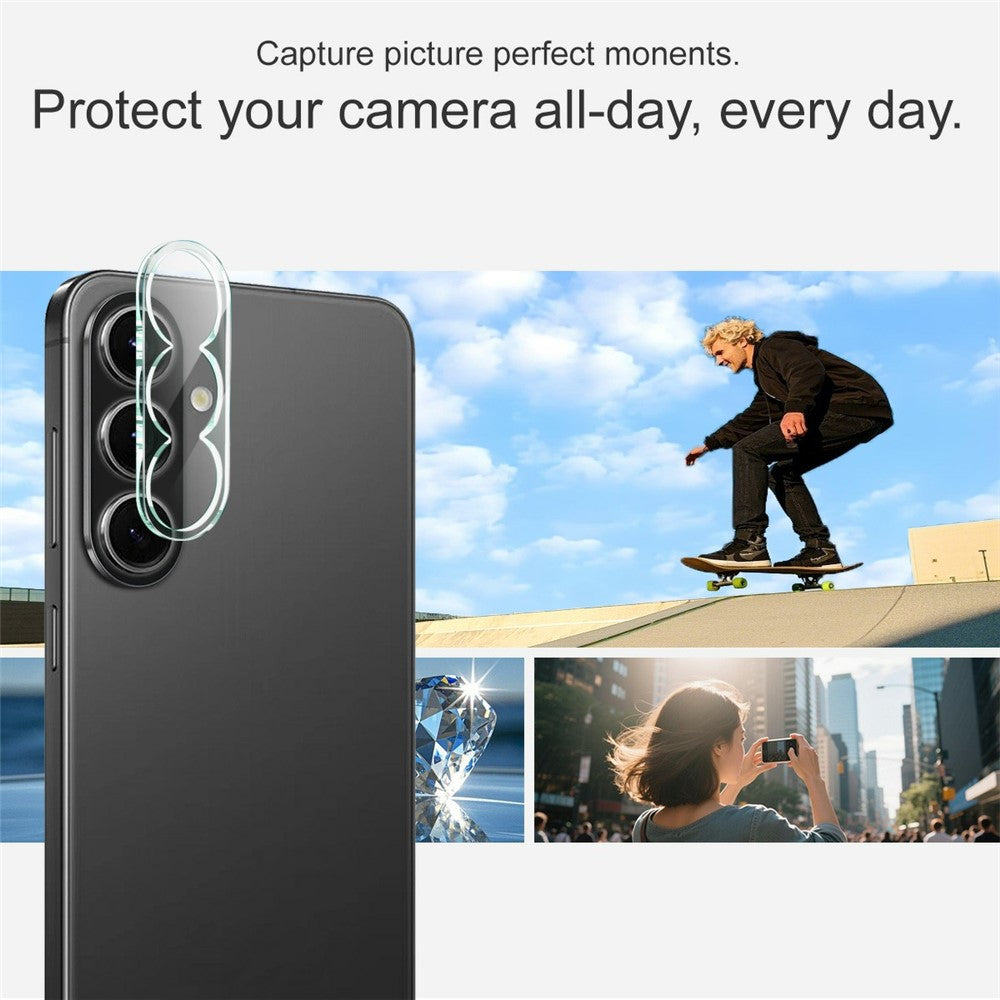 IMAK For Samsung Galaxy A57 5G Tempered Glass Full Cover Camera Lens Protector + Acrylic Lens Cap