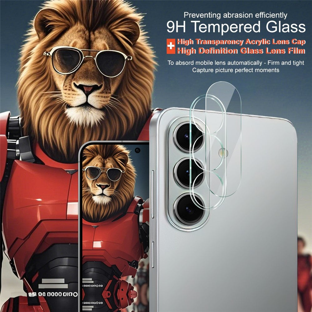 IMAK For Samsung Galaxy S26 Tempered Glass Full Cover Camera Lens Protector + Acrylic Lens Cap