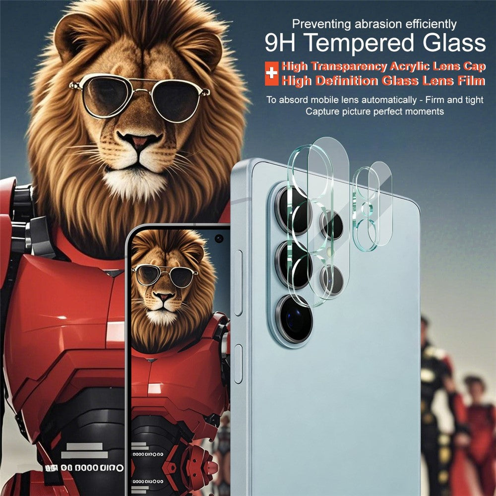 IMAK For Samsung Galaxy S26 Ultra Tempered Glass Full Cover Camera Lens Protector + Acrylic Lens Cap