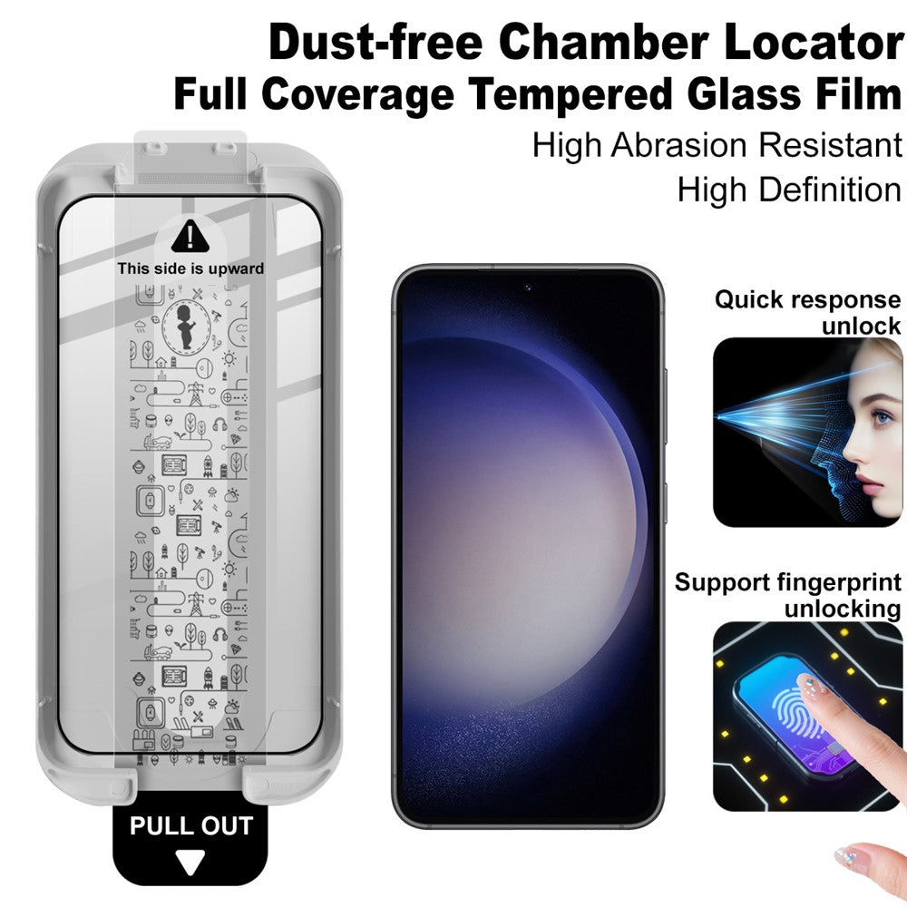 (3-Pack) Full Coverage Shockproof Tempered Glass Screen Protector with Installation Tool IMAK For Samsung Galaxy S23+ / S22+ 5G