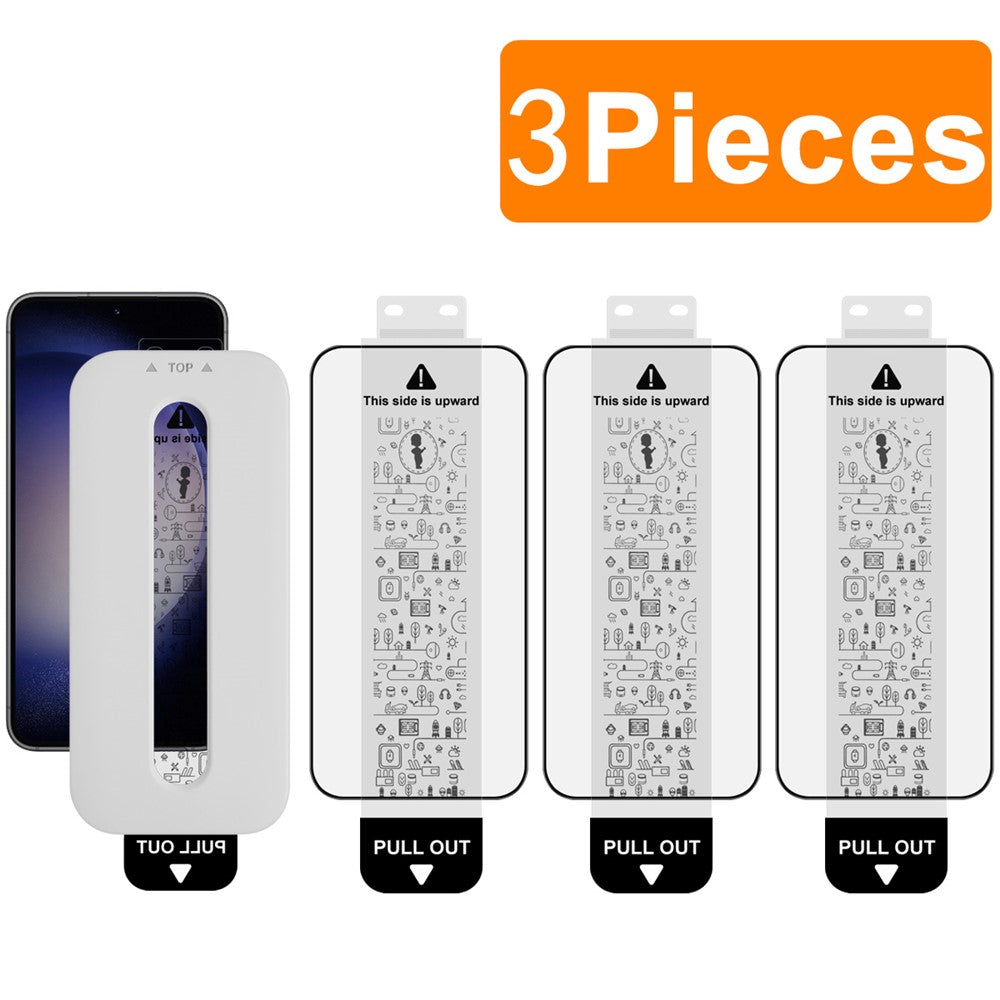 (3-Pack) Full Coverage Shockproof Tempered Glass Screen Protector with Installation Tool IMAK for Samsung Galaxy S25 Edge / S25+ / S24+