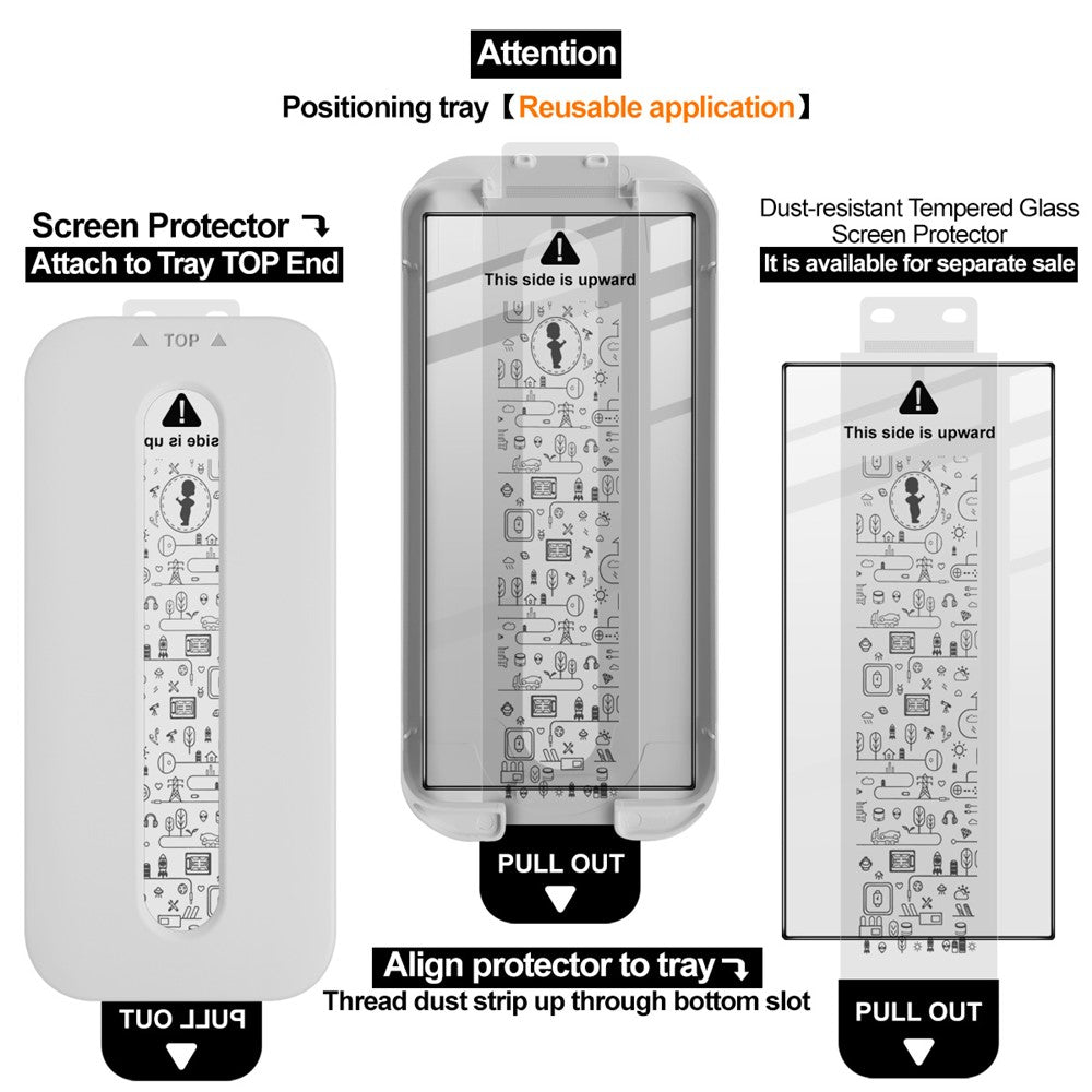 Full Coverage Shockproof Tempered Glass Screen Protector with Installation Tool IMAK For Samsung Galaxy S24 Ultra
