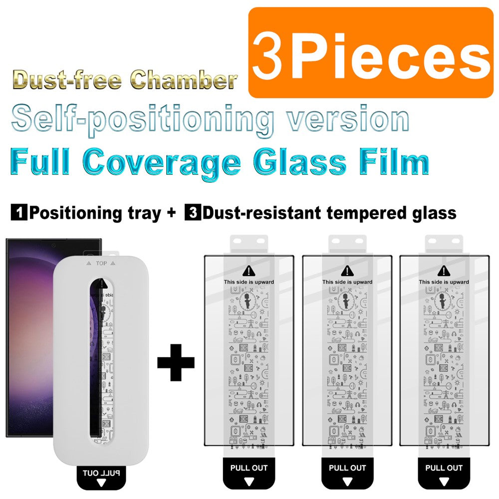 (3-Pack) Full Coverage Shockproof Tempered Glass Screen Protector with Installation Tool IMAKFor Samsung Galaxy S24 Ultra