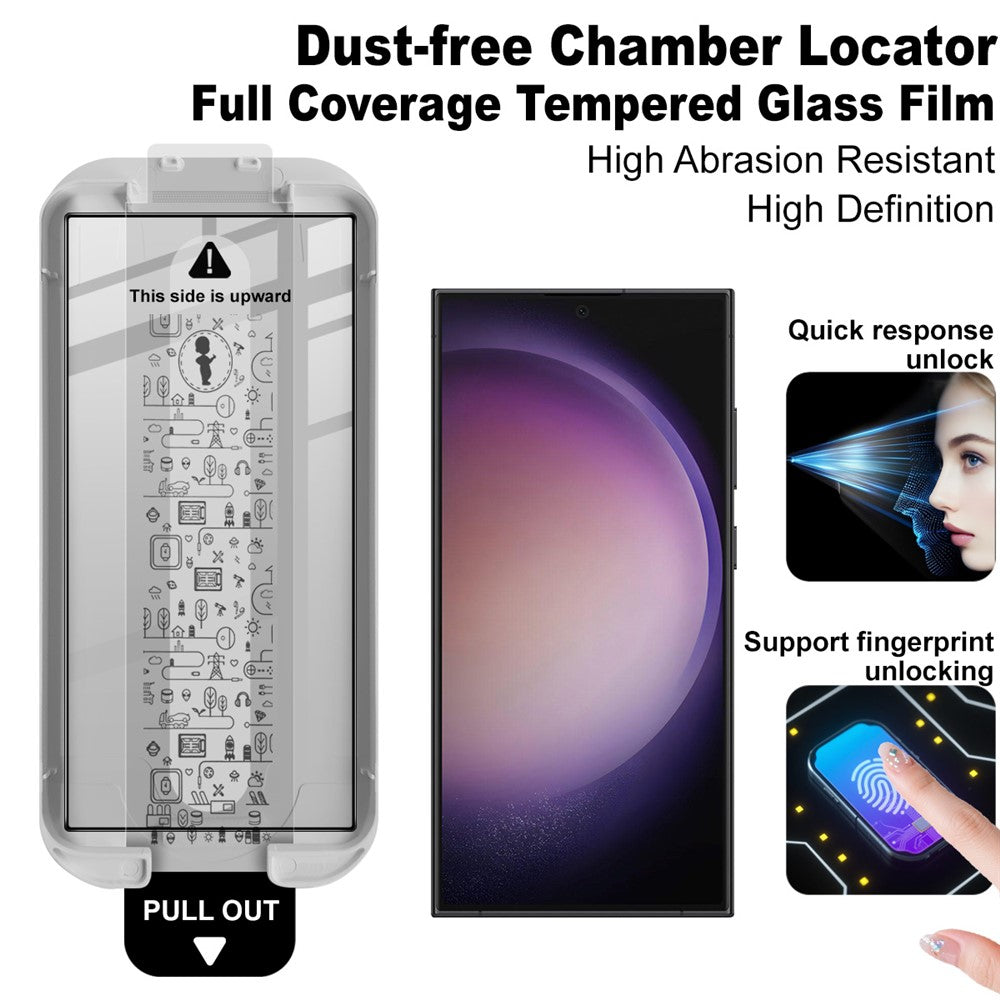 (3-Pack) Full Coverage Shockproof Tempered Glass Screen Protector with Installation Tool IMAKFor Samsung Galaxy S24 Ultra