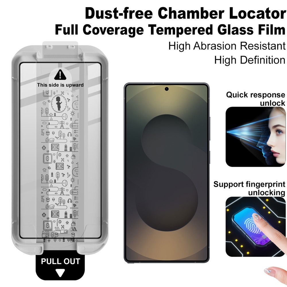 Full Coverage Shockproof Tempered Glass Screen Protector with Installation Tool IMAK For Samsung Galaxy S25 Ultra