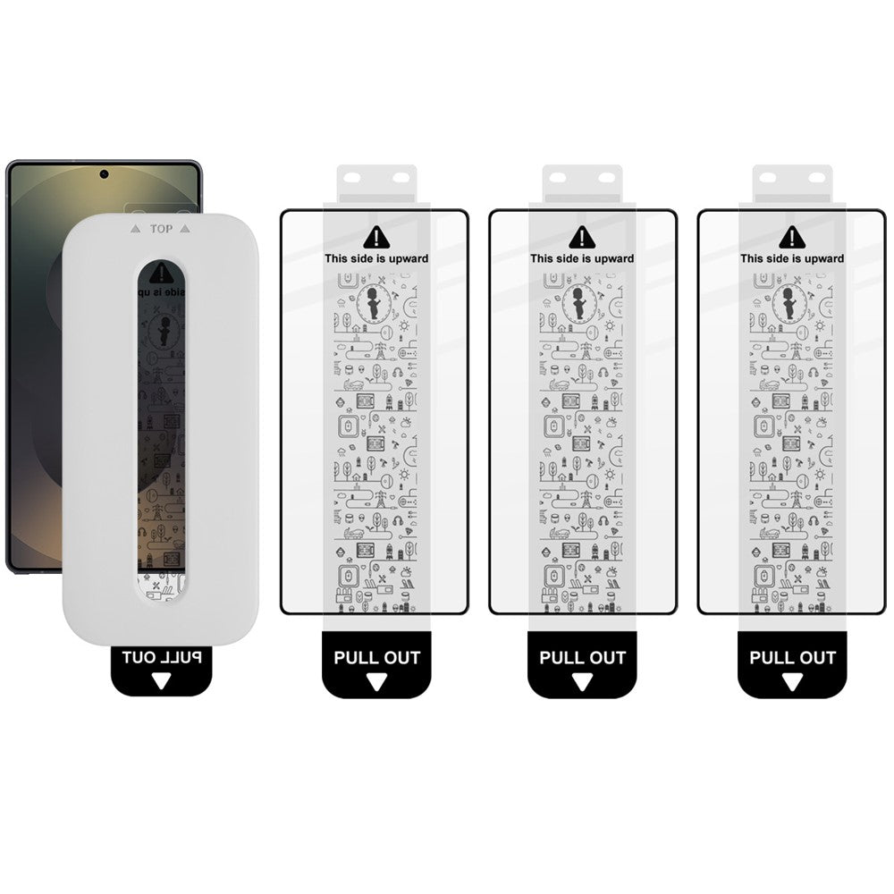 (3-Pack) Full Coverage Shockproof Tempered Glass Screen Protector with Installation Tool IMAK For Samsung Galaxy S25 Ultra