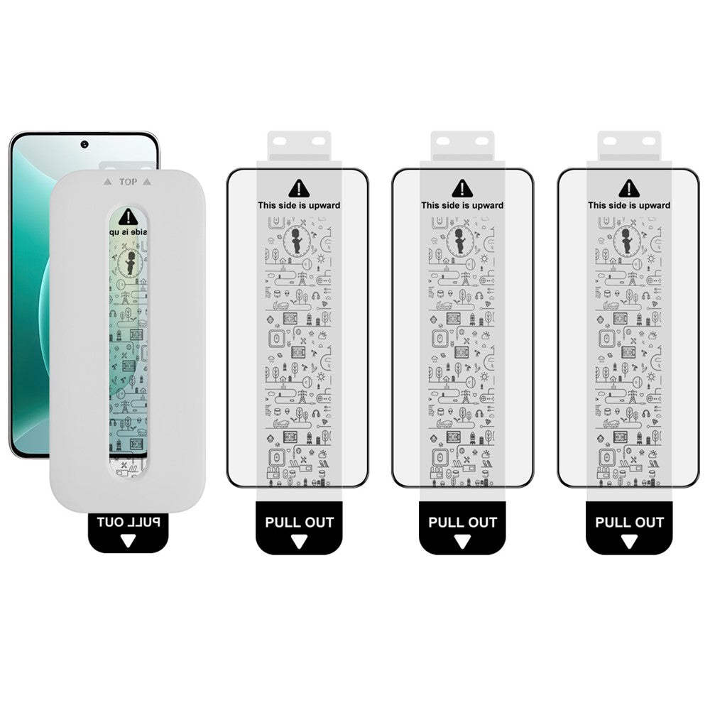 (3-Pack) Full Coverage Shockproof Tempered Glass Screen Protector with Installation Tool IMAK For Honor 300