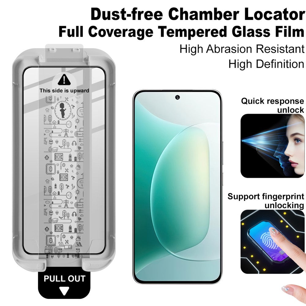 (3-Pack) Full Coverage Shockproof Tempered Glass Screen Protector with Installation Tool IMAK For Honor 300