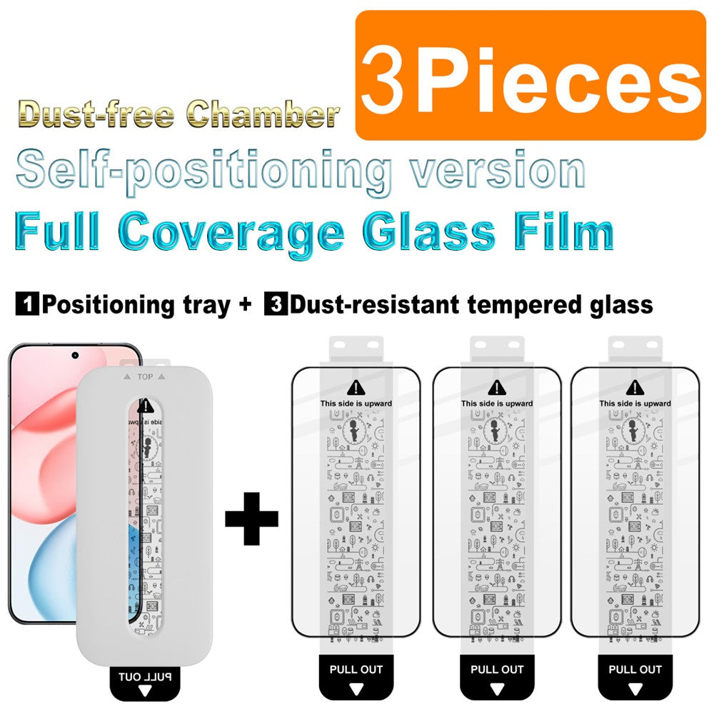 (3-Pack) Full Coverage Shockproof Tempered Glass Screen Protector with Installation Tool IMAK For Honor 400 5G (Global) / 400 Pro 5G (Global)