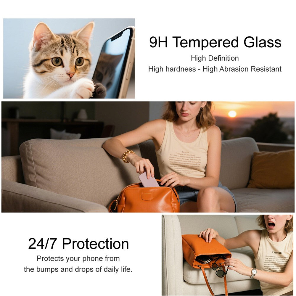 (3-Pack) Full Coverage Shockproof Tempered Glass Screen Protector with Installation Tool IMAK For Honor 400 5G (Global) / 400 Pro 5G (Global)
