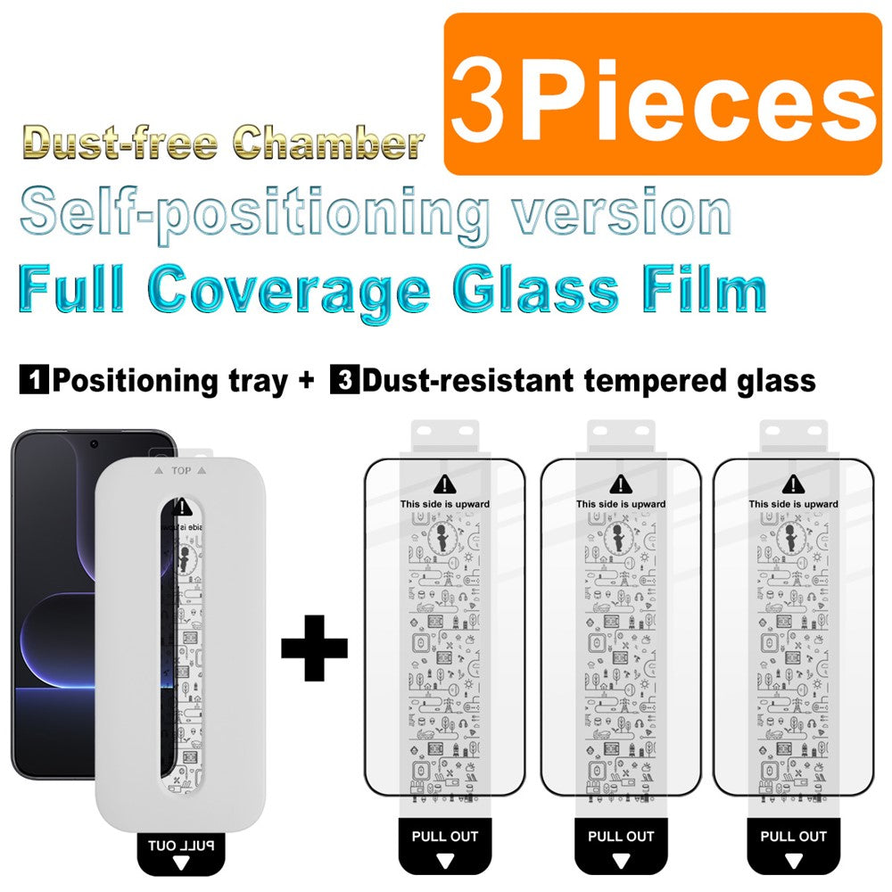 (3-Pack) Full Coverage Shockproof Tempered Glass Screen Protector with Installation Tool IMAK For Honor 500 5G / 500 Pro 5G