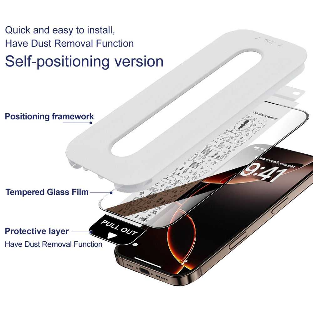 (3-Pack) Full Coverage Shockproof Tempered Glass Screen Protector with Installation Tool IMAK For Honor 500 5G / 500 Pro 5G