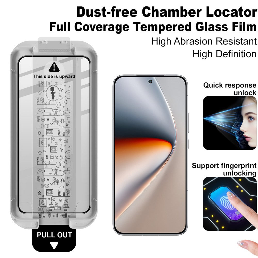 (3-Pack) Full Coverage Shockproof Tempered Glass Screen Protector with Installation Tool IMAK For Honor GT Pro