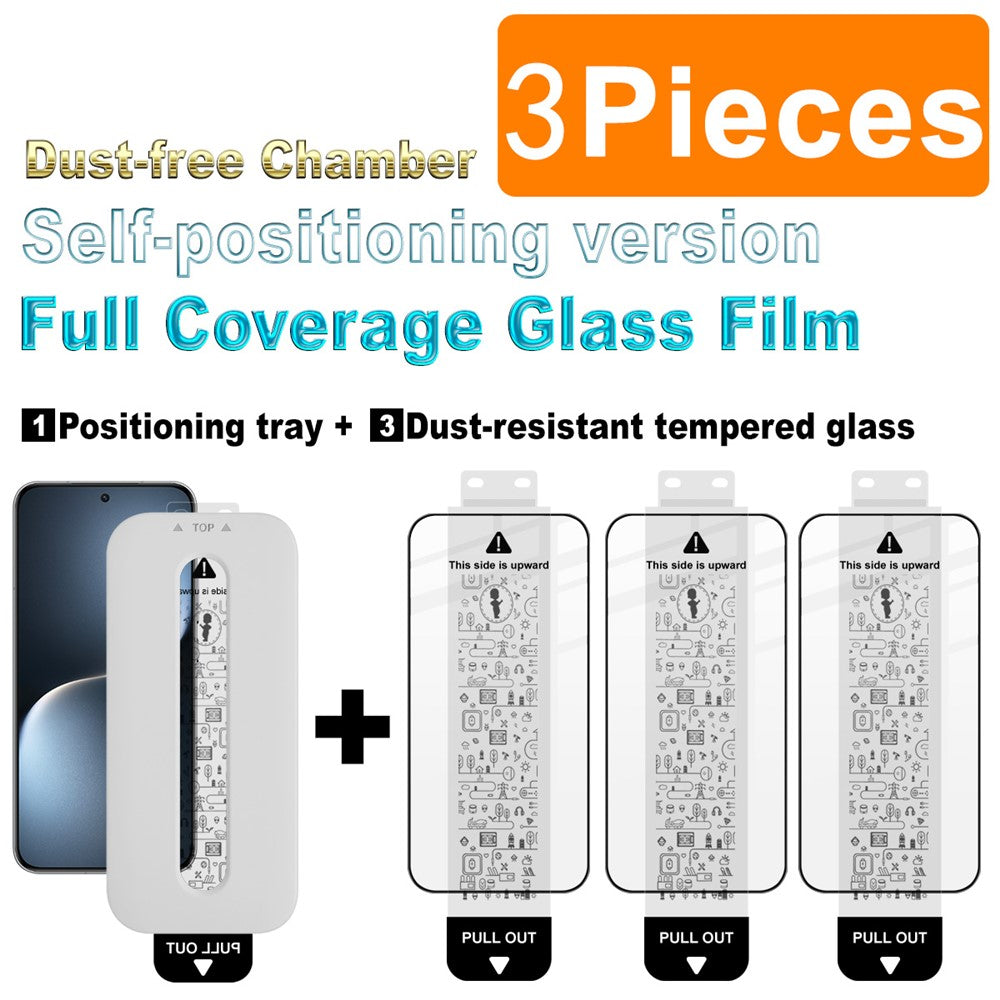 (3-Pack) Full Coverage Shockproof Tempered Glass Screen Protector with Installation Tool IMAK For Honor Magic7 5G