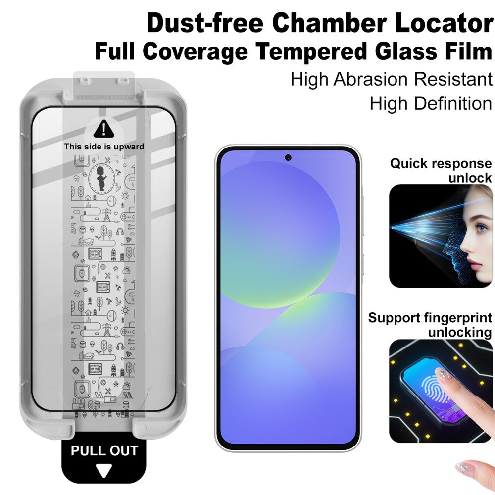 Full Coverage Shockproof Tempered Glass Screen Protector with Installation Tool IMAK for Samsung Galaxy M56 5G / A56 5G / A36 5G