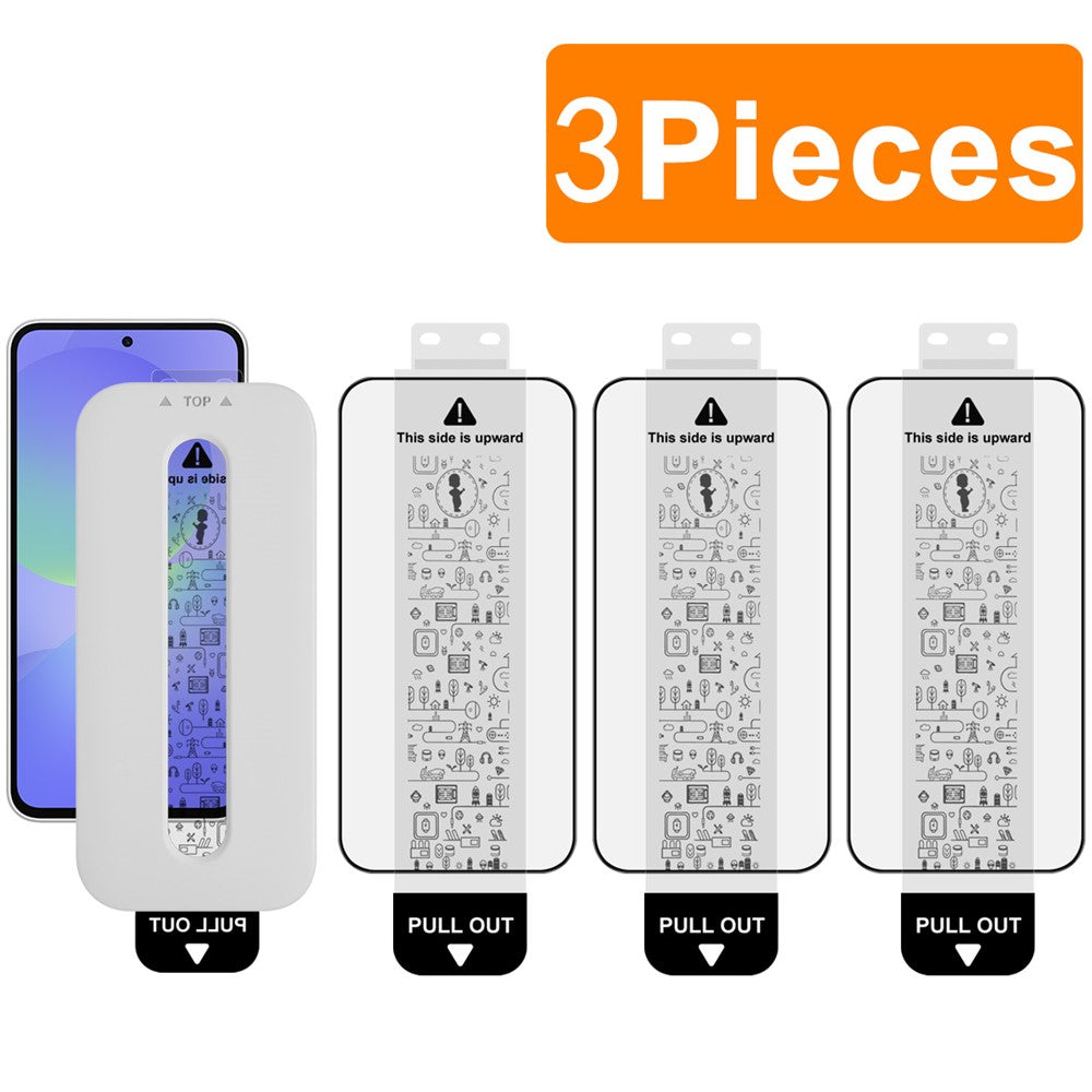 (3-Pack) Full Coverage Shockproof Tempered Glass Screen Protector with Installation Tool IMAK For Samsung Galaxy A35 5G / A55 5G
