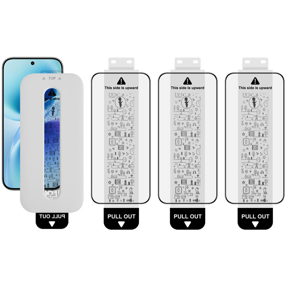 (3-Pack) Full Coverage Shockproof Tempered Glass Screen Protector with Installation Tool IMAK For vivo S50 5G