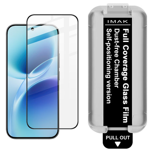 (3-Pack) Full Coverage Shockproof Tempered Glass Screen Protector with Installation Tool IMAK For vivo S50 5G