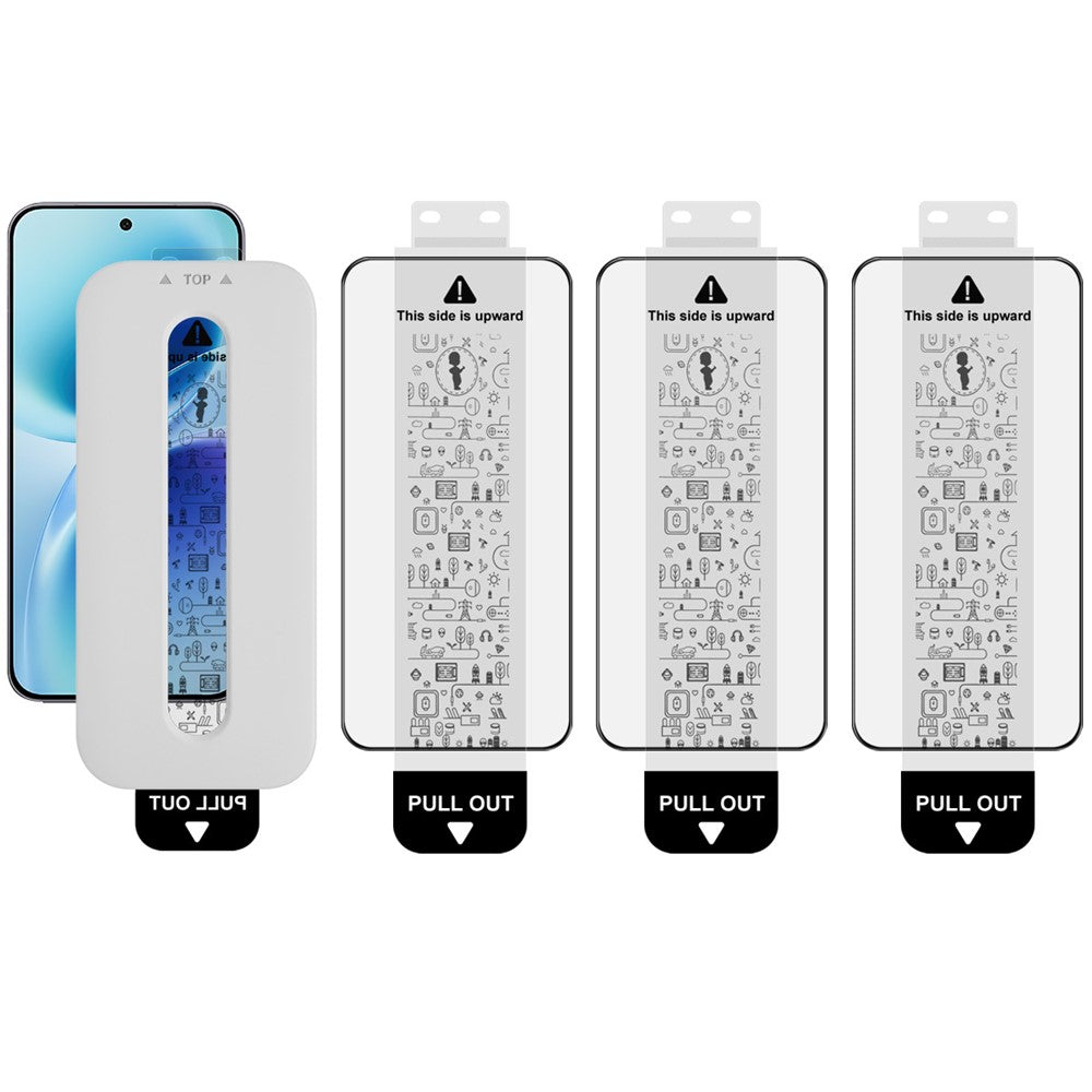 (3-Pack) Full Coverage Shockproof Tempered Glass Screen Protector with Installation Tool IMAK For vivo S50 Pro mini 5G / X300 FE 5G