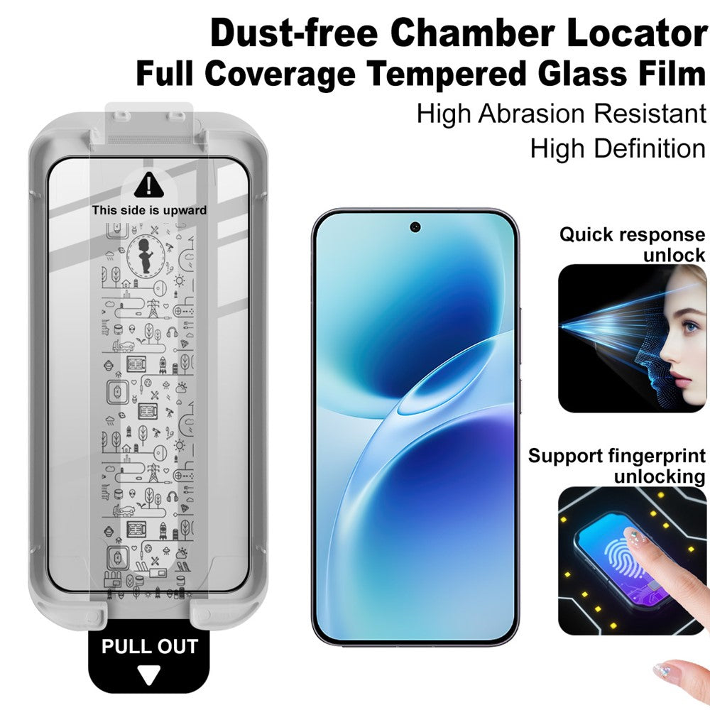 (3-Pack) Full Coverage Shockproof Tempered Glass Screen Protector with Installation Tool IMAK For vivo S50 Pro mini 5G / X300 FE 5G