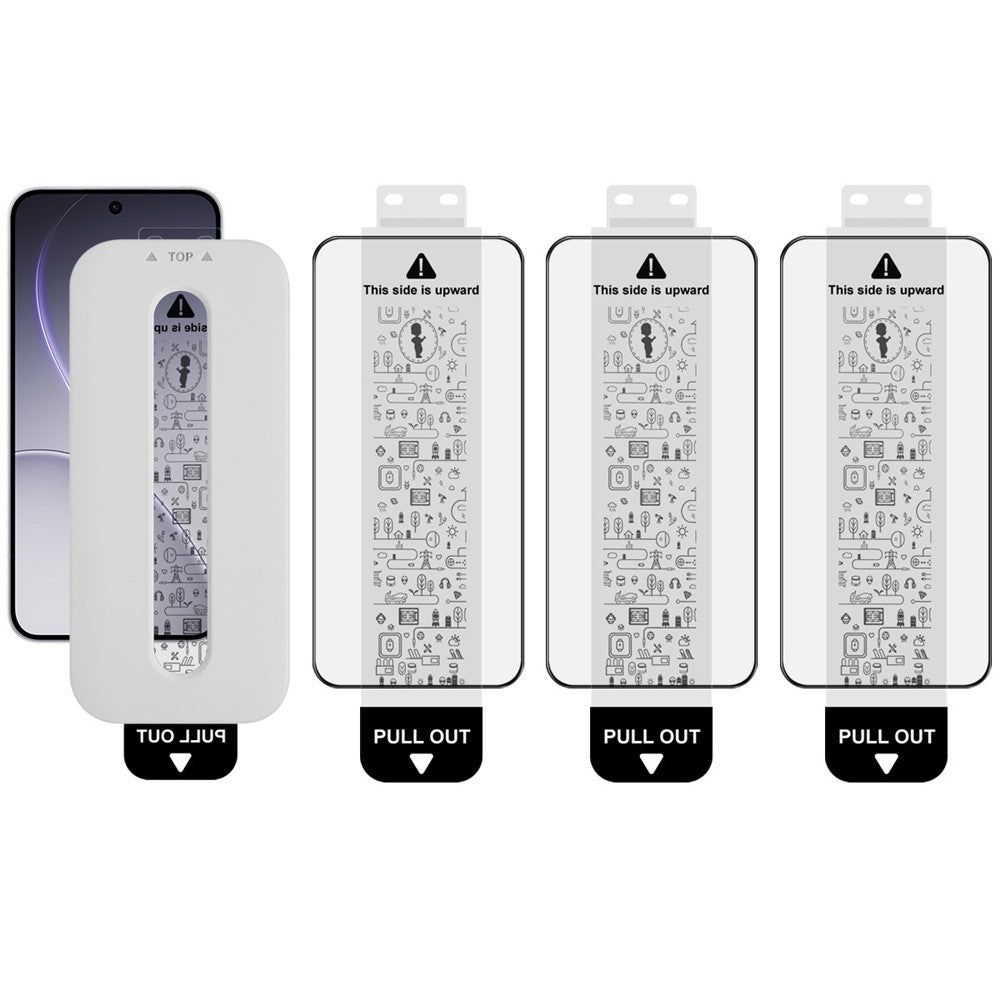 (3-Pack) Full Coverage Shockproof Tempered Glass Screen Protector with Installation Tool IMAK For Oppo Reno15 5G (Global) / Reno15c 5G (China)