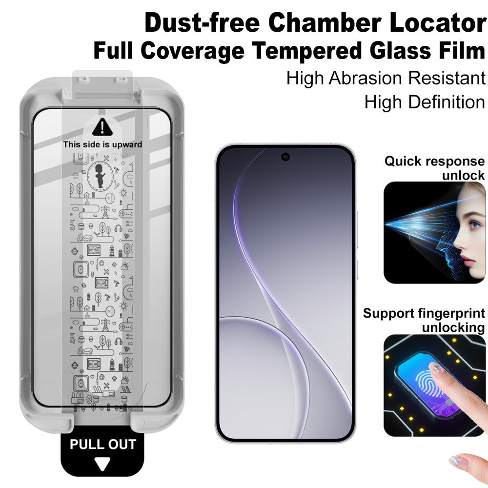 (3-Pack) Full Coverage Shockproof Tempered Glass Screen Protector with Installation Tool IMAK For Oppo Reno15 5G (Global) / Reno15c 5G (China)