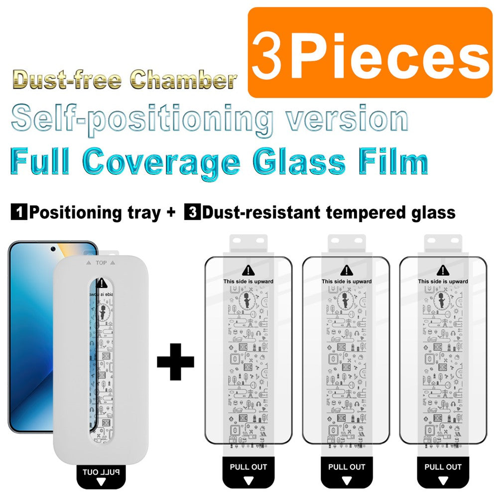 (3-Pack) Full Coverage Shockproof Tempered Glass Screen Protector with Installation Tool IMAK For Honor Win 5G / Win RT 5G