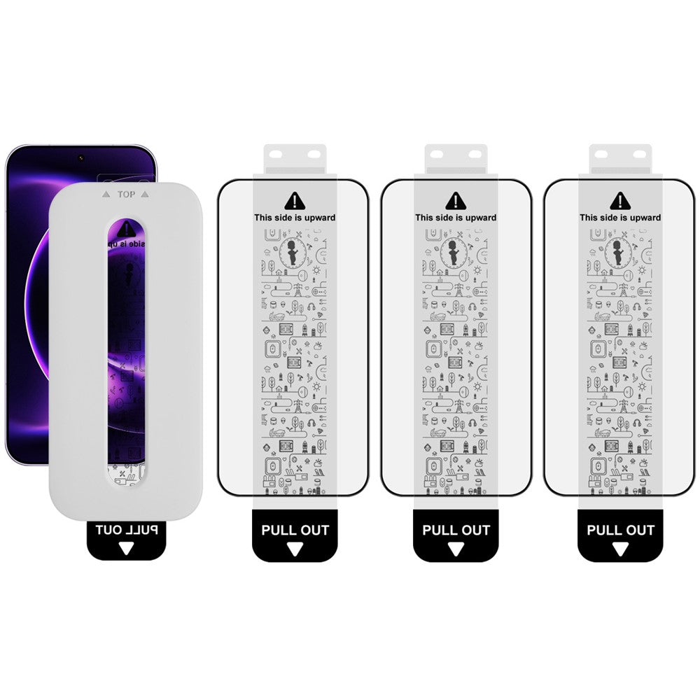 (3-Pack) Full Coverage Shockproof Tempered Glass Screen Protector with Installation Tool IMAK For Xiaomi 17 Ultra 5G / 17 Ultra by Leica