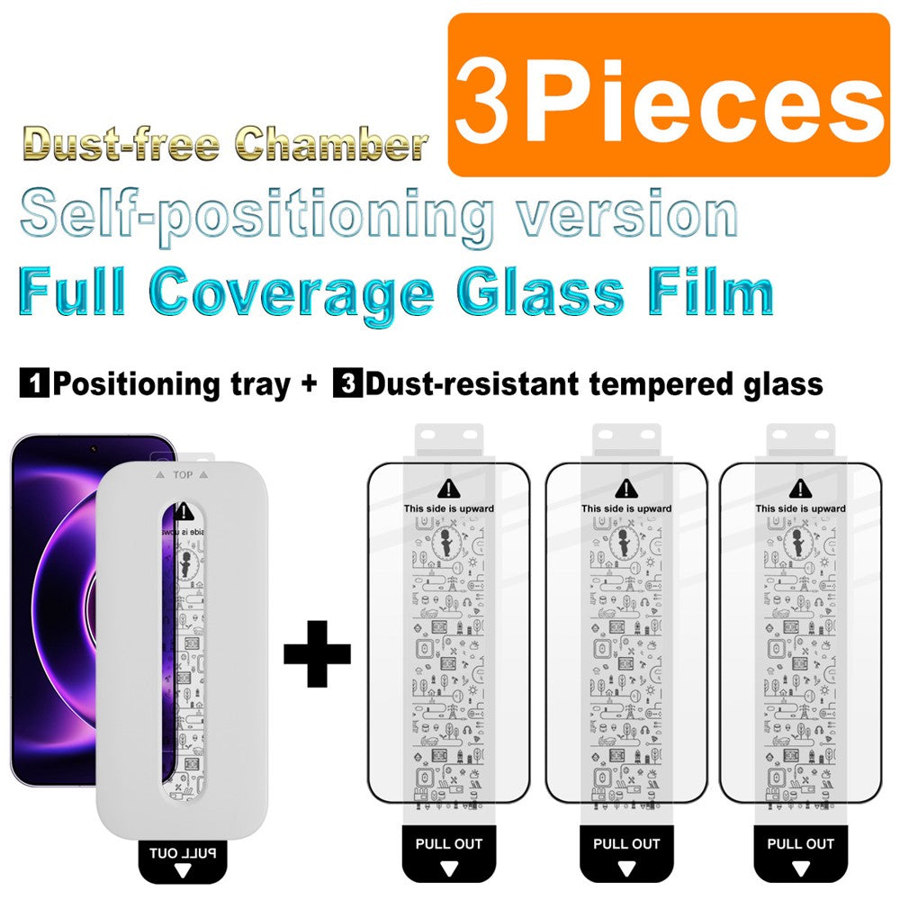 (3-Pack) Full Coverage Shockproof Tempered Glass Screen Protector with Installation Tool IMAK For Xiaomi 17 Ultra 5G / 17 Ultra by Leica