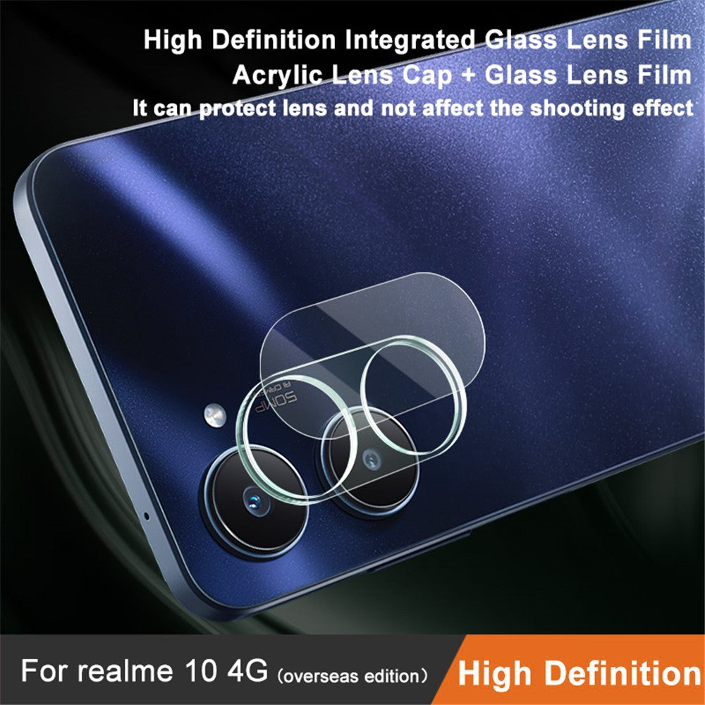 Tempered Glass HD Camera Lens Film + Acrylic Lens Cap IMAK for Realme 10 4G