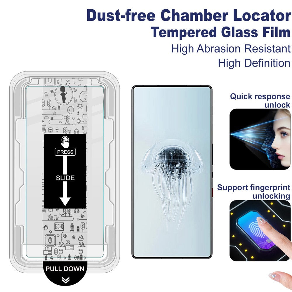 IMAK H Series Tempered Glass Screen Protector with Installation Frame For ZTE nubia RedMagic 11 Air 5G