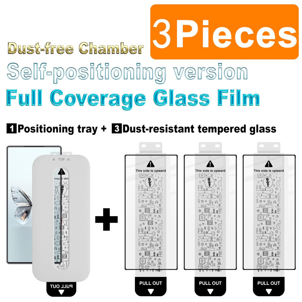 (3-Pack) Full Coverage Shockproof Tempered Glass Screen Protector with Installation Tool IMAK For ZTE nubia RedMagic 11 Air 5G