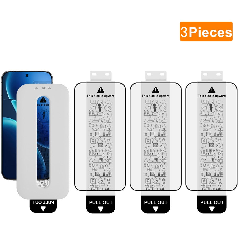 (3-Pack) Full Coverage Shockproof Tempered Glass Screen Protector with Installation Tool IMAK For vivo iQOO Z11 Turbo 5G