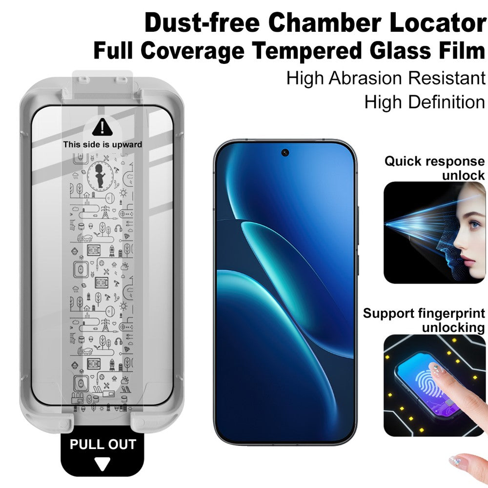 (3-Pack) Full Coverage Shockproof Tempered Glass Screen Protector with Installation Tool IMAK For vivo iQOO Z11 Turbo 5G