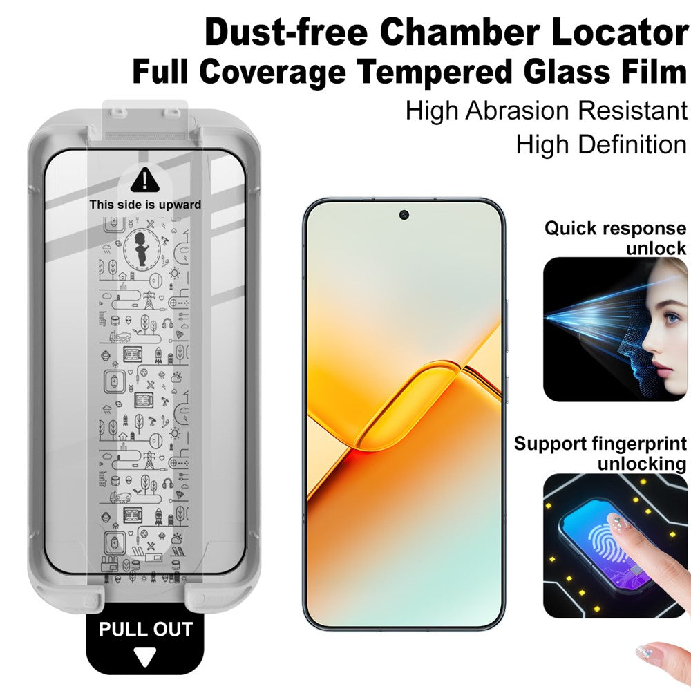 (3-Pack) Full Coverage Shockproof Tempered Glass Screen Protector with Installation Tool IMAK For Honor Power2 5G