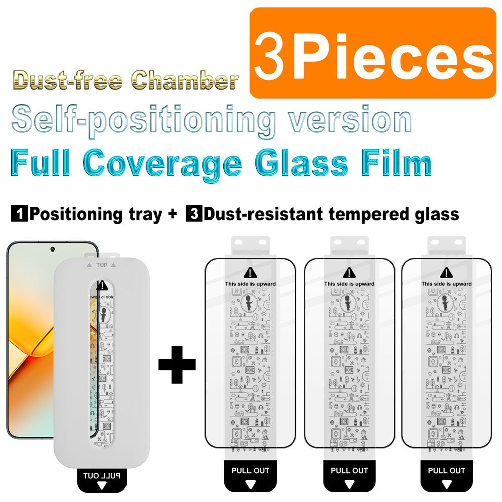 (3-Pack) Full Coverage Shockproof Tempered Glass Screen Protector with Installation Tool IMAK For Honor Power2 5G