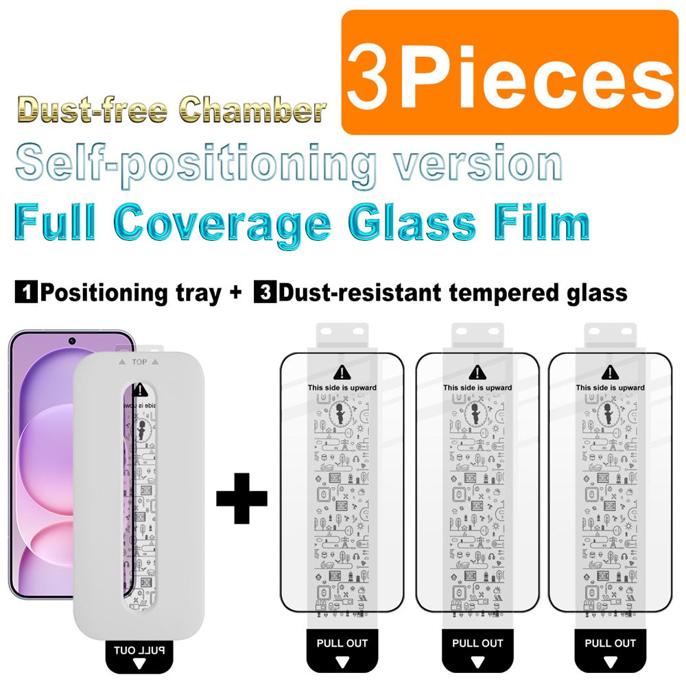 (3-Pack) Full Coverage Shockproof Tempered Glass Screen Protector with Installation Tool IMAK For Honor Magic8 Pro Air 5G