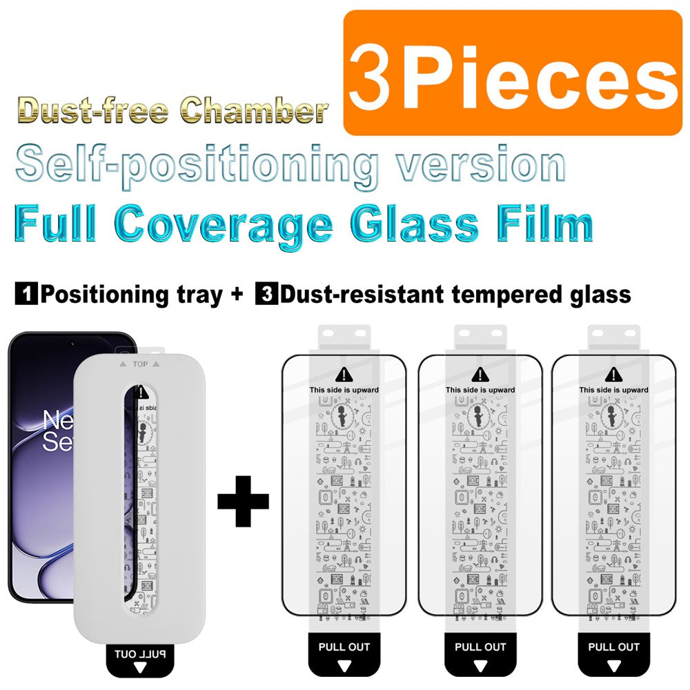 (3-Pack) Full Coverage Shockproof Tempered Glass Screen Protector with Installation Tool IMAK For OnePlus Turbo 6 5G / Turbo 6V 5G / Nord 6 5G