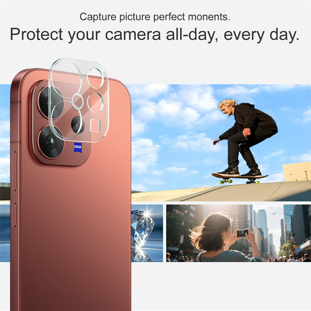 Tempered Glass Camera Lens Protector + Acrylic Lens Cap IMAK For vivo V70 5G / V70 Elite 5G