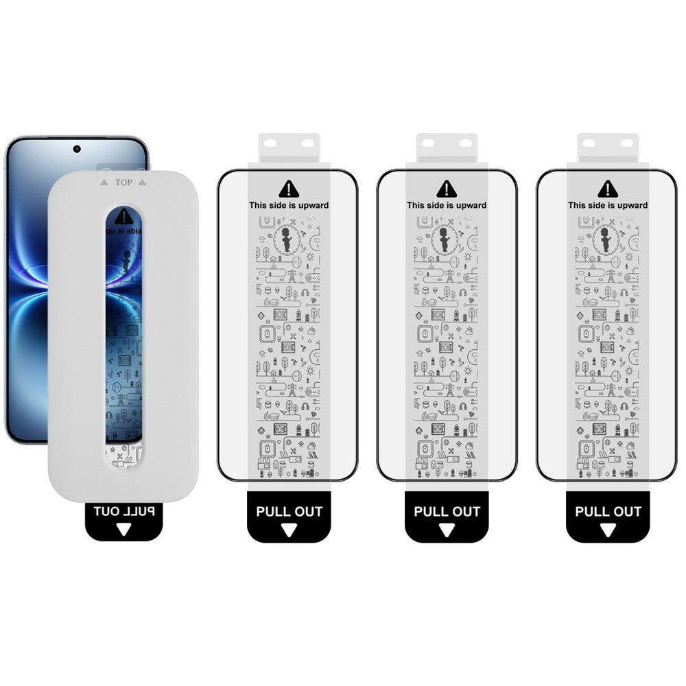 (3-Pack) Full Coverage Shockproof Tempered Glass Screen Protector with Installation Tool IMAK For vivo iQOO 15 Ultra 5G