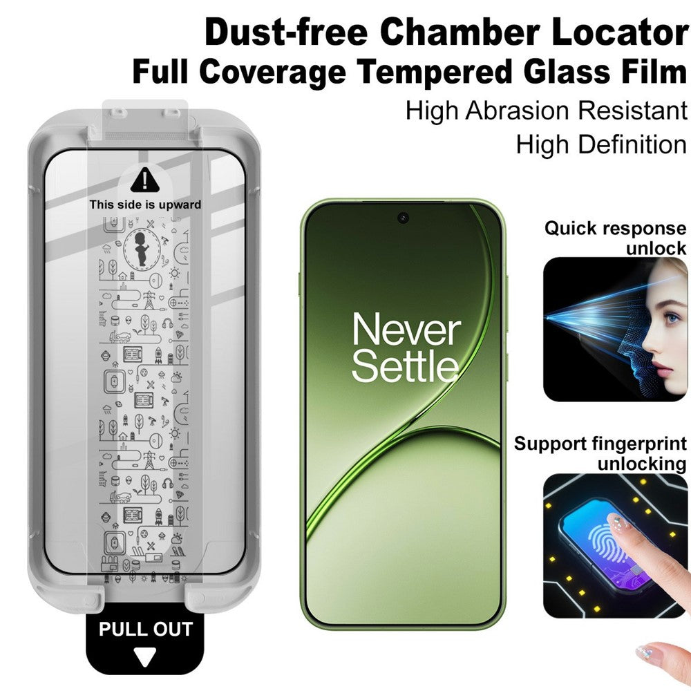 (3-Pack) Full Coverage Shockproof Tempered Glass Screen Protector with Installation Tool IMAK For OnePlus 15T 5G
