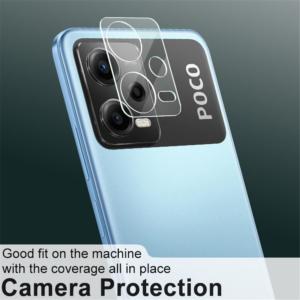 Tempered Glass Camera Lens Film+Acrylic Lens Cap IMAK For Xiaomi Redmi Note 12 5G (India) / Poco X5 5G