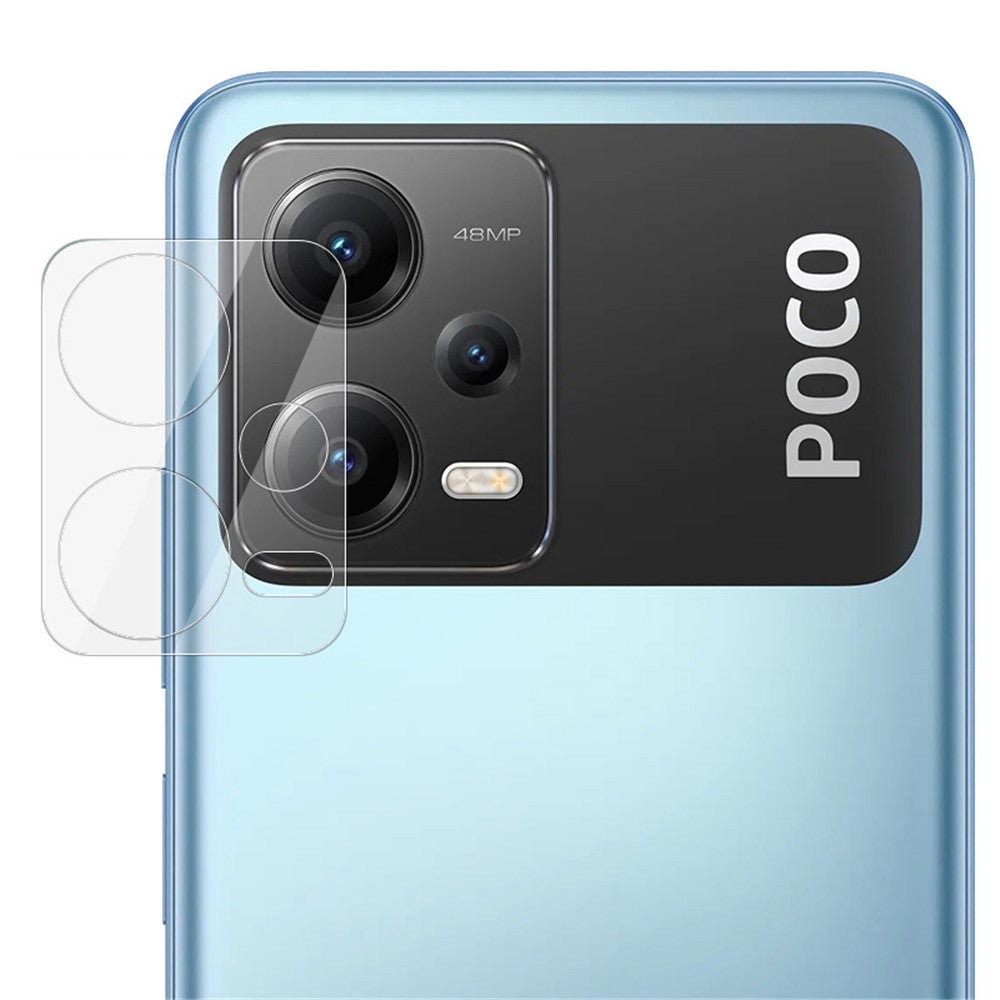 Tempered Glass Camera Lens Film+Acrylic Lens Cap IMAK For Xiaomi Redmi Note 12 5G (India) / Poco X5 5G